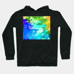 Colorful Spilled Paint Texture Hoodie